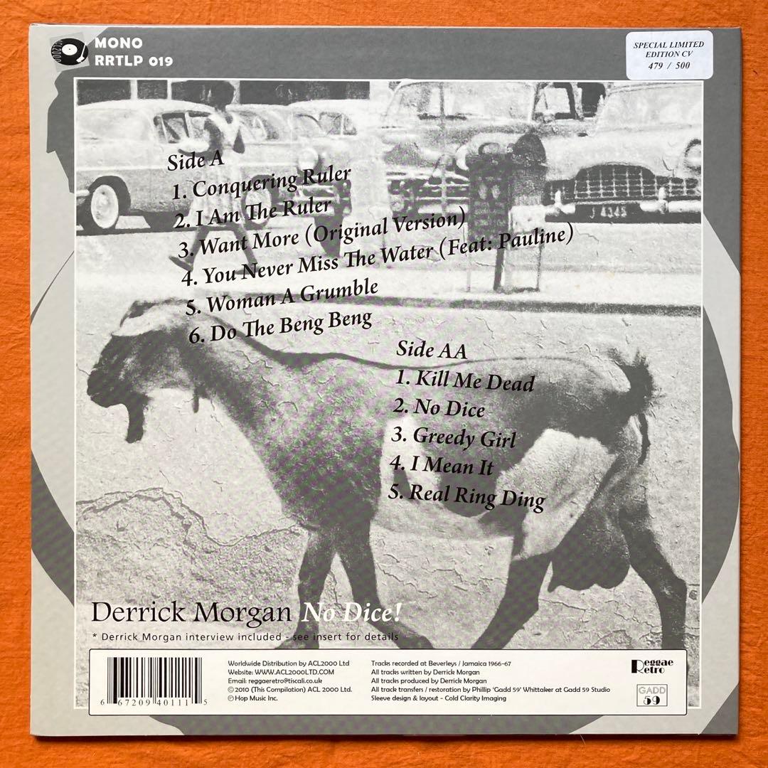 LP盤 DERRICK MORGAN - NO DICE ! レゲエ