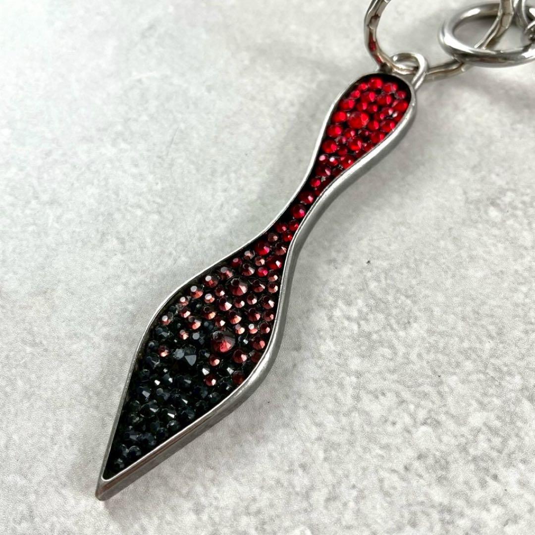 【極美品】クリスチャンルブタン キーリング レッドソール ロゴ金具 赤