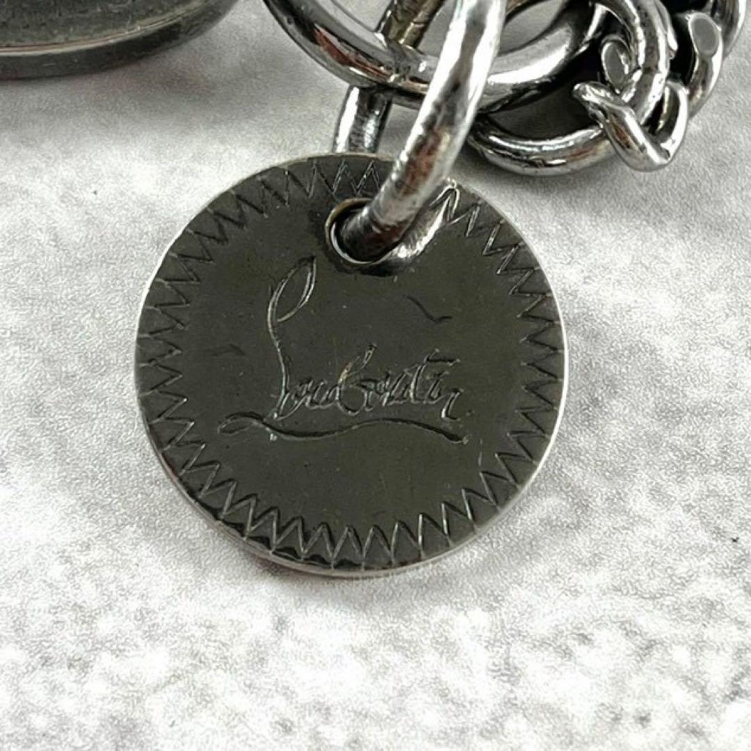 【極美品】クリスチャンルブタン キーリング レッドソール ロゴ金具 赤