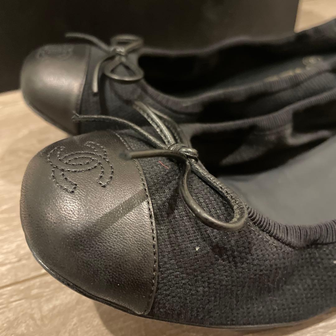CHANEL ブラック バレエシューズ　美品