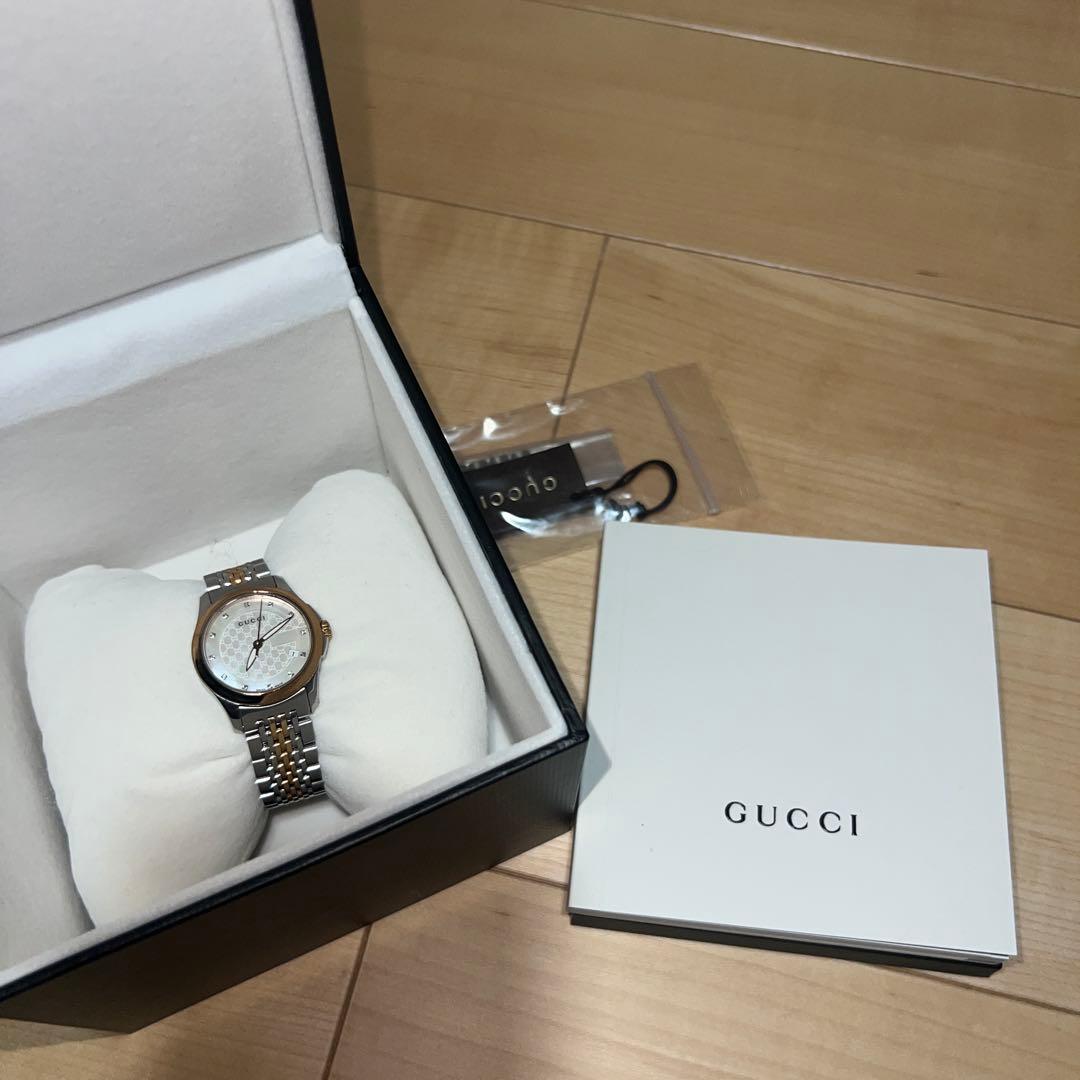 GUCCI アナログ腕時計 シルバー/ゴールド