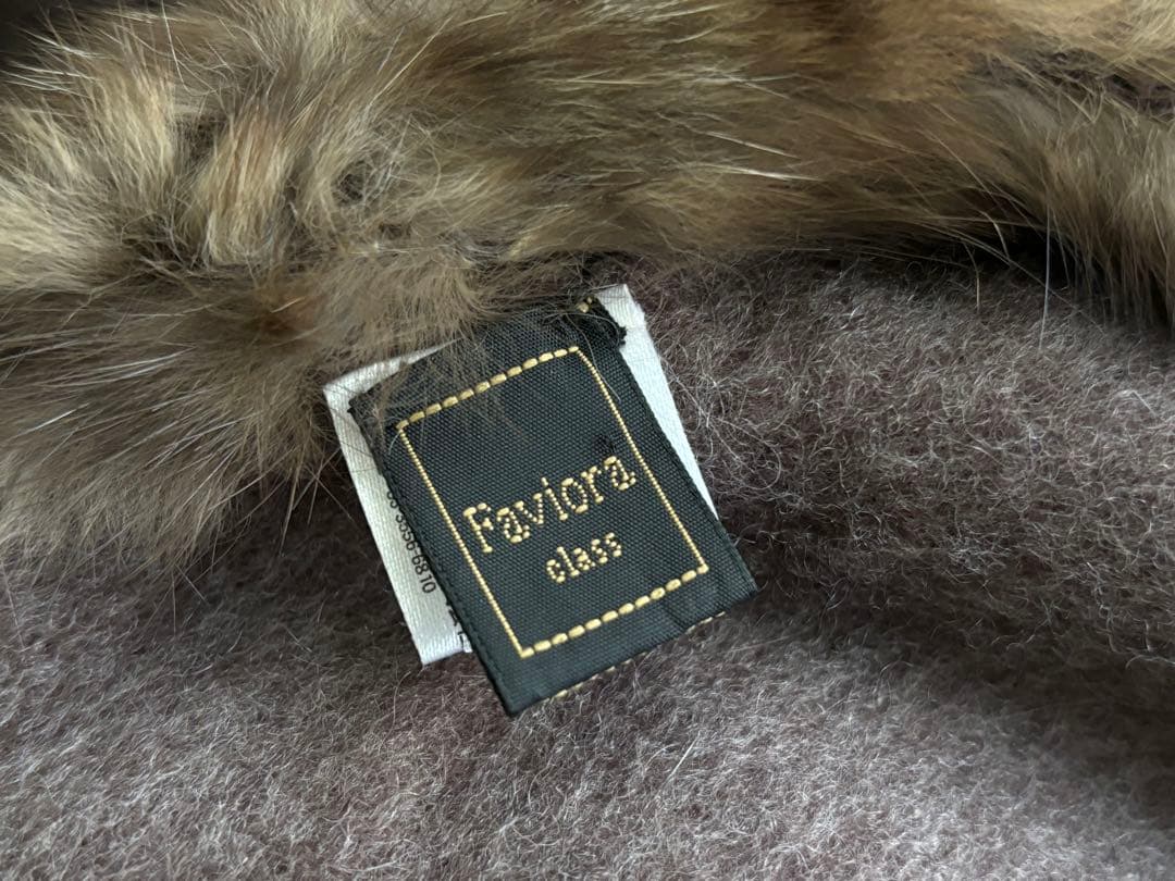 Faviora MOONBAT カシミヤ　ケープ　リアルファー　ファビオラ　最終