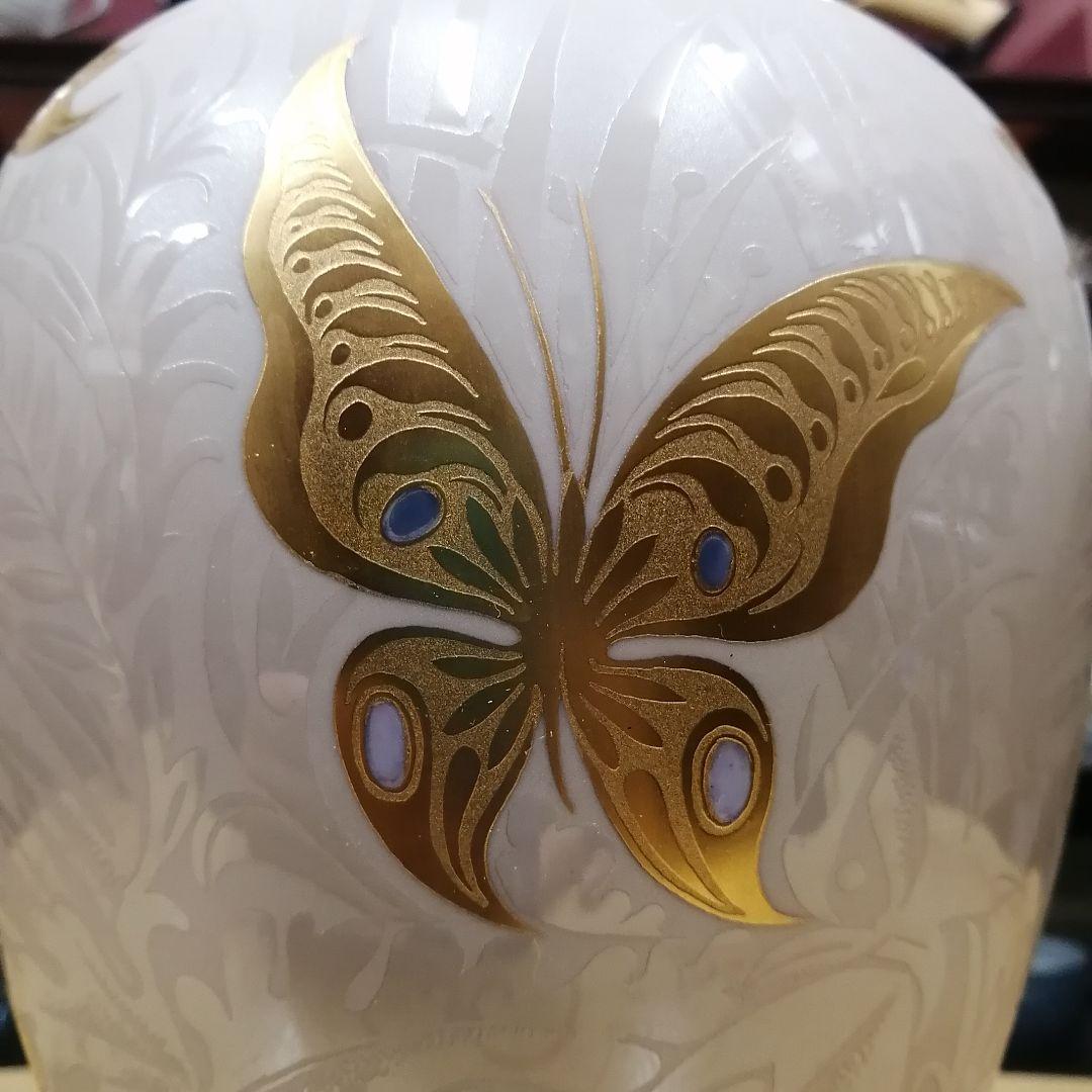 イタリア　アートモルベッリ　花瓶　金彩金蝕　陶磁器　蓋付き　飾り壷