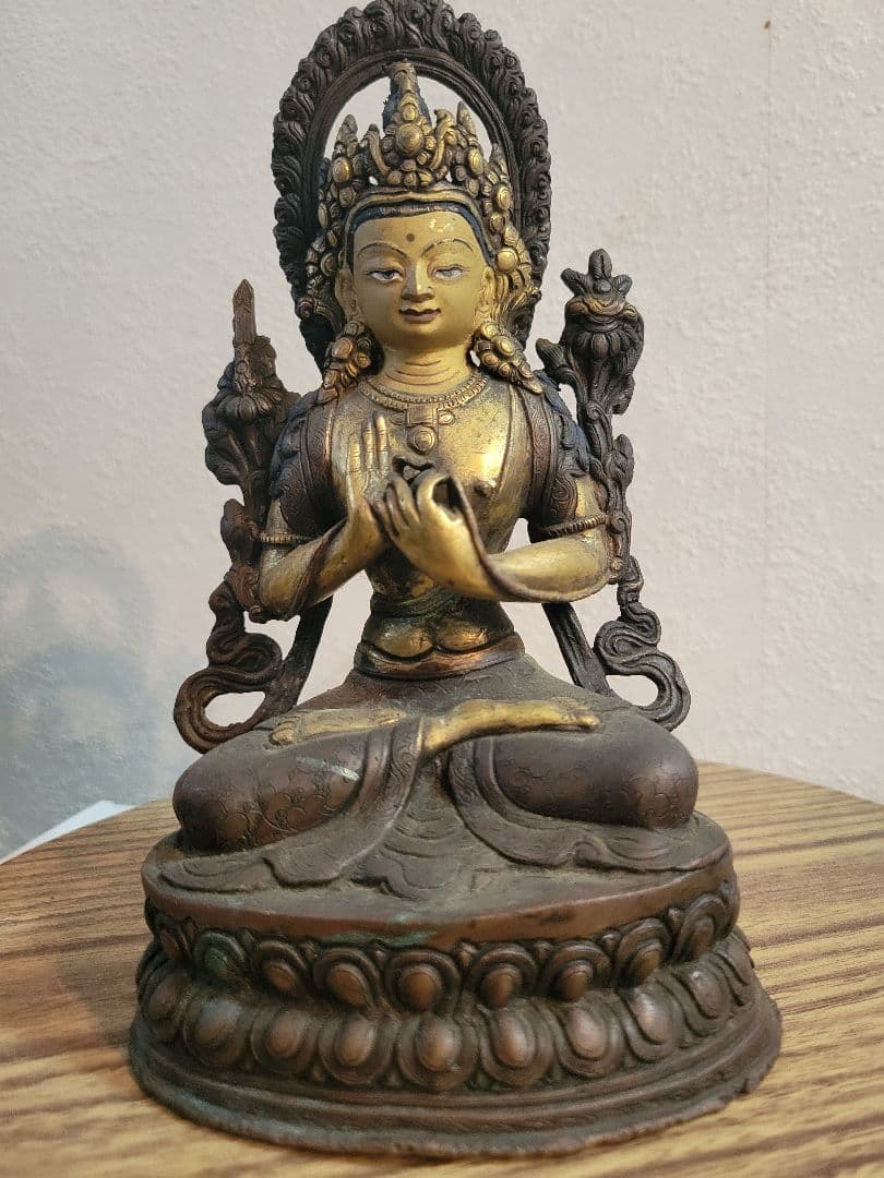 アンティーク　チベット仏像　銅製