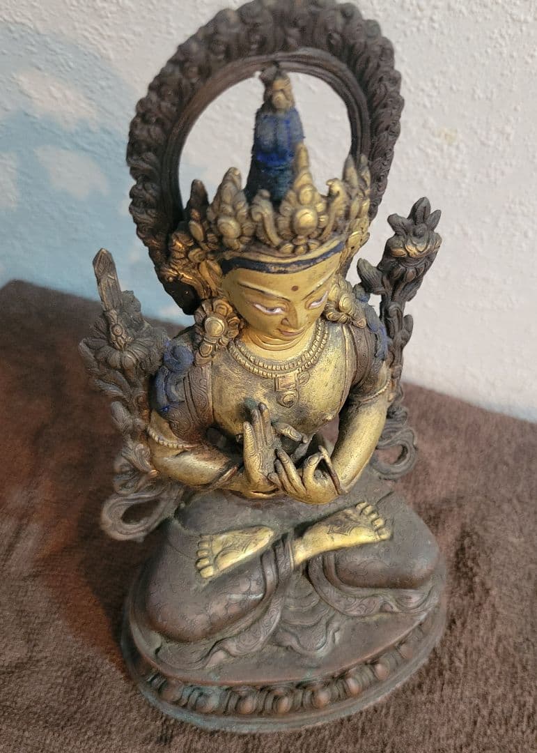 アンティーク　チベット仏像　銅製