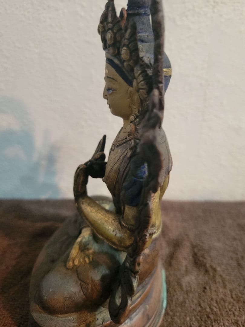 アンティーク　チベット仏像　銅製