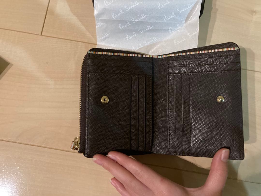 牛革　二つ折り財布　ポールスミス