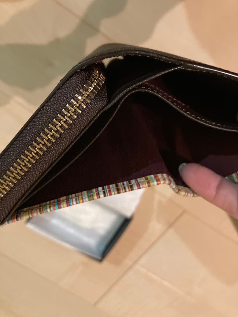 牛革　二つ折り財布　ポールスミス