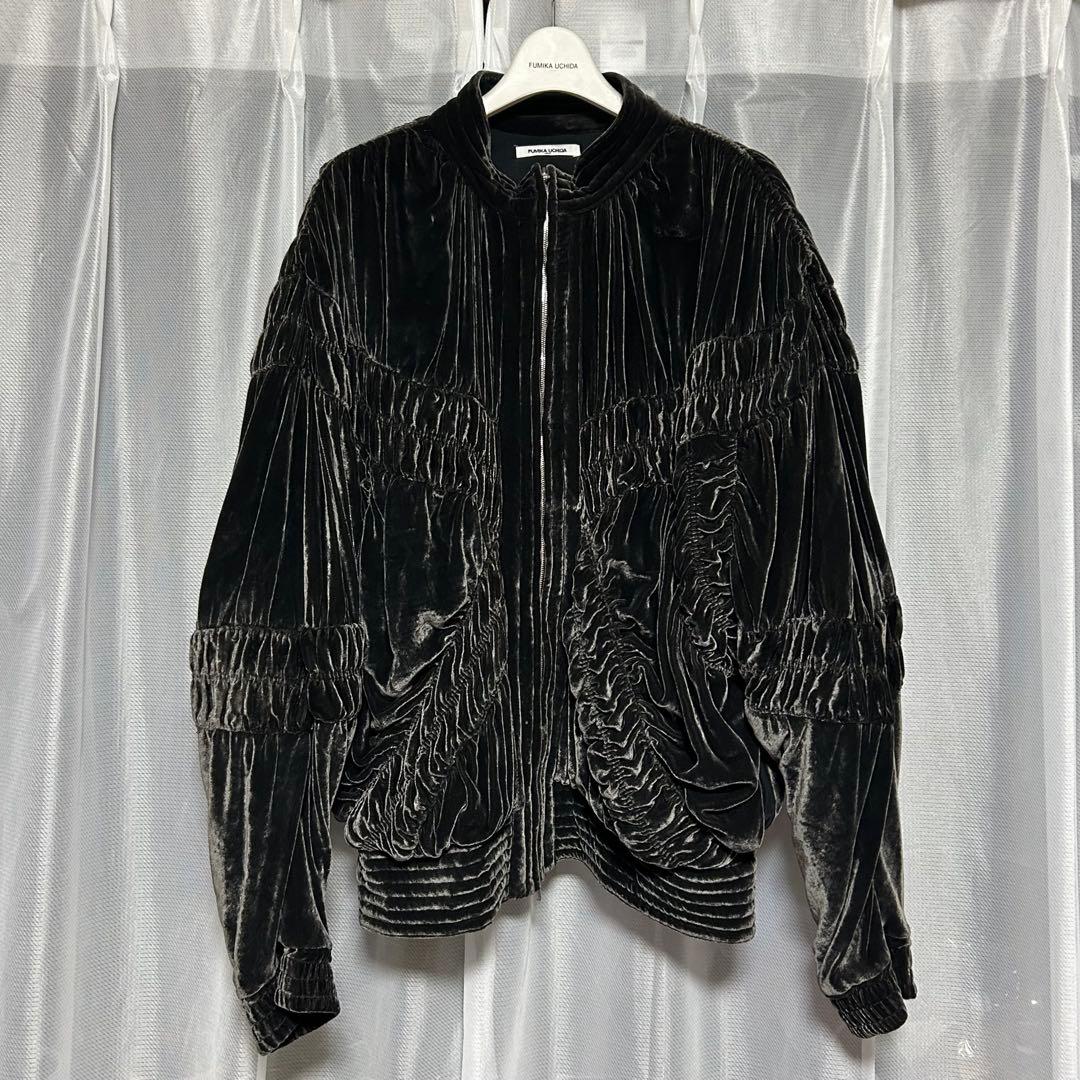 ジャケット・アウター FUMIKA_UCHIDA VELVET GATHERED BLOUSON