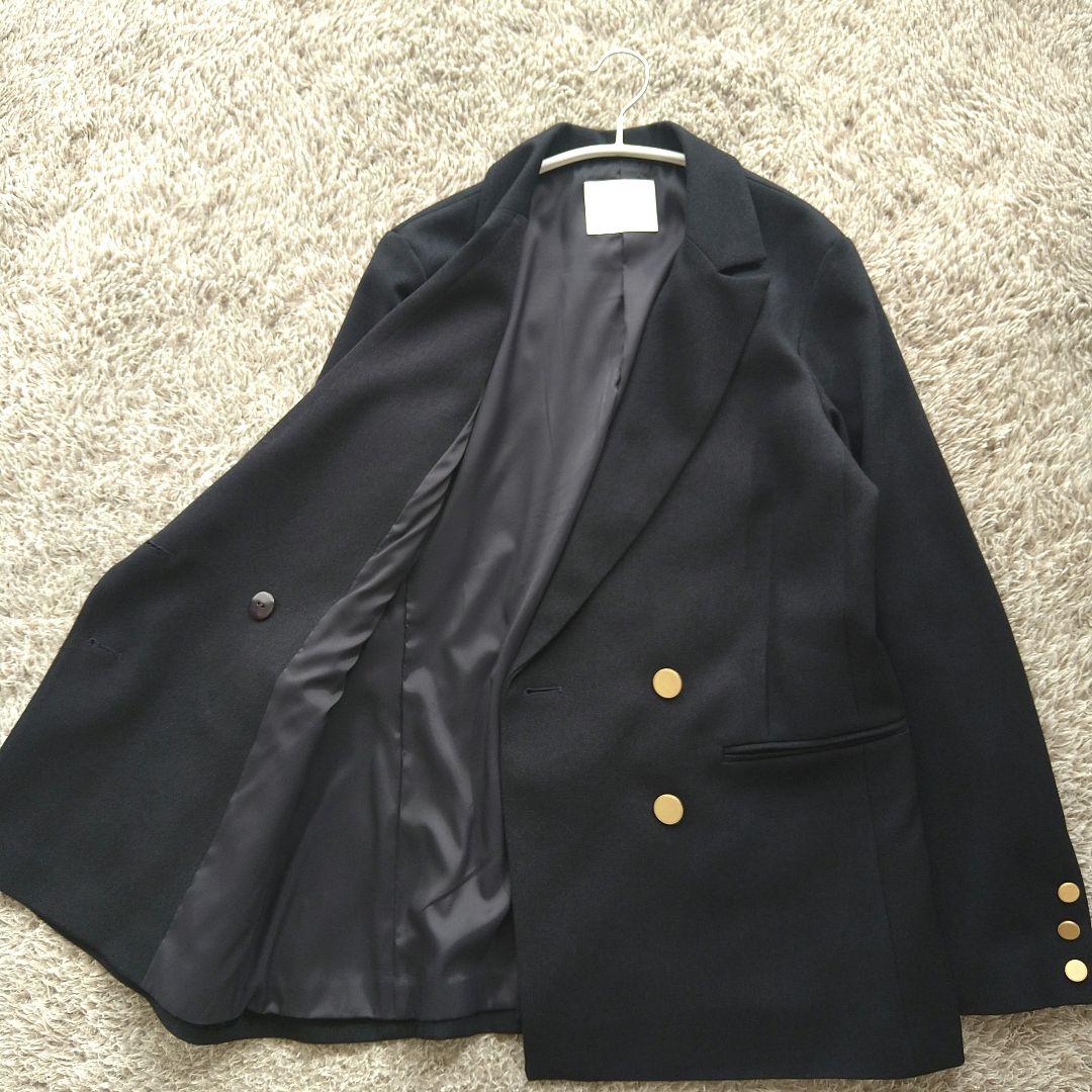 コラージュガリャルダガランテ ウールライクダブルジャケット 金ボタン 紺ブレ