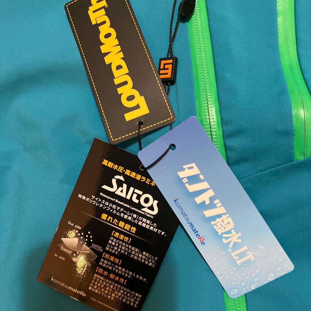 新品Ｍサイズ　高機能ラウドマウスゴルフメンズダントツ撥水レインウェア　ブルー