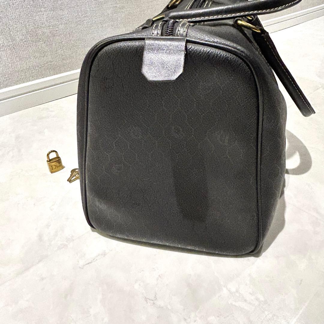 Christian Dior/ディオール ブラック ボストンバッグ 南京錠　鍵付