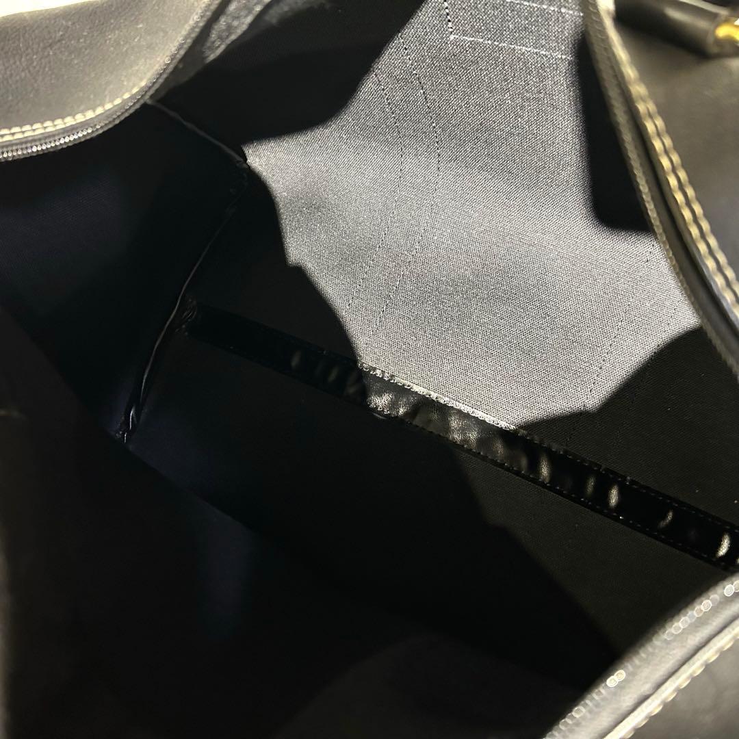 Christian Dior/ディオール ブラック ボストンバッグ 南京錠　鍵付