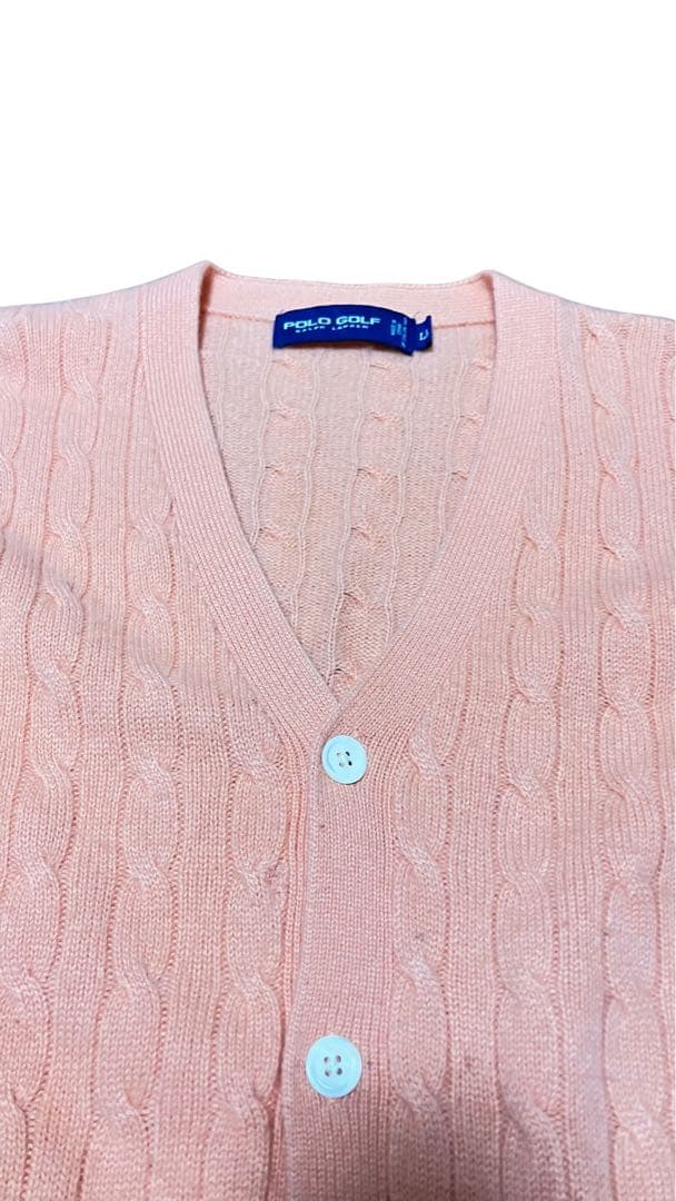 XL Ralph Lauren カシミヤ100%ケーブル編み ニットカーディガン