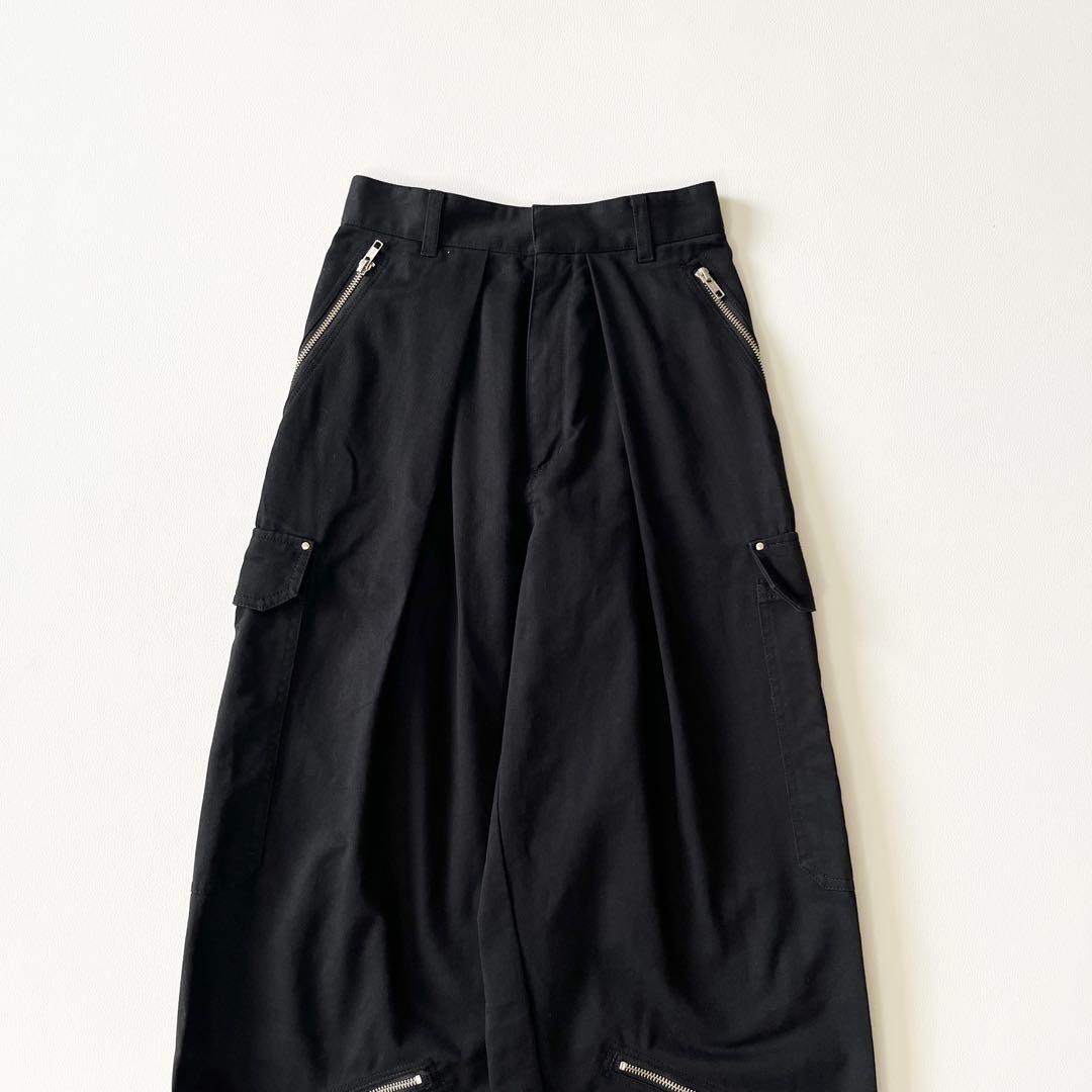 ▼美品✨24AW✨現行✨ユナイテッドトウキョウ ワイドタックカーゴパンツ 黒
