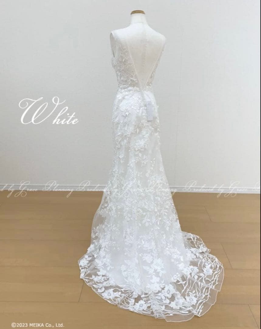 【着用画あり】グレースシトラス マーメイドドレス5号/ホワイト/レース