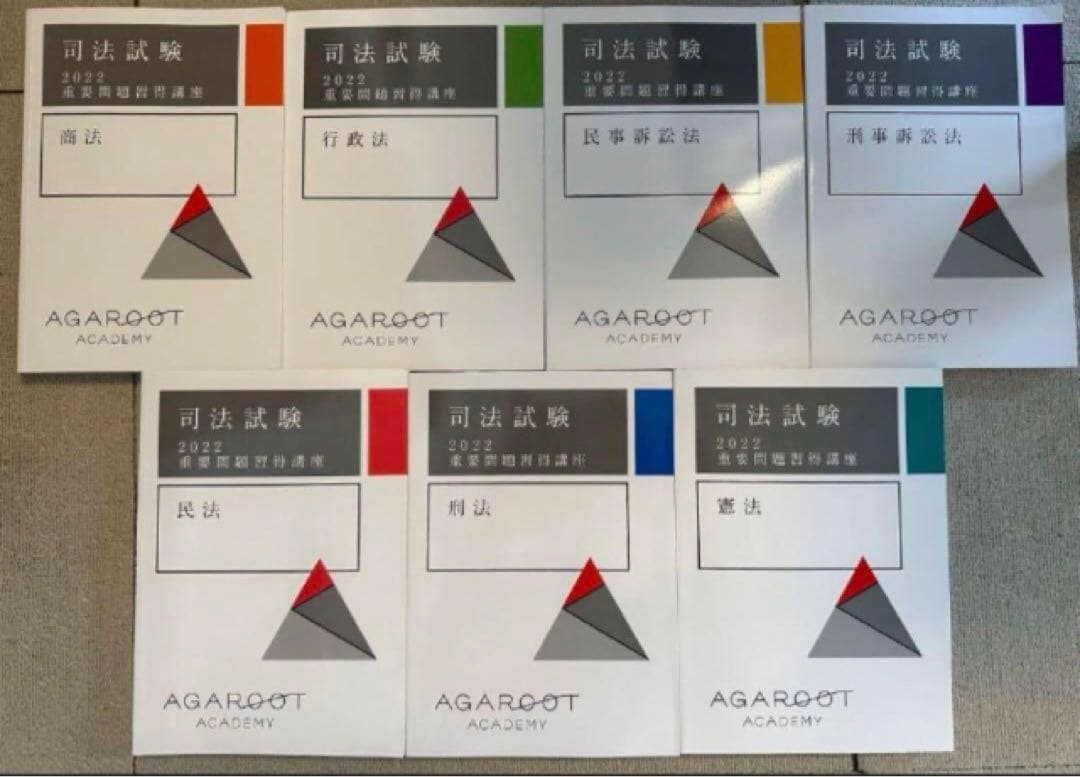 2022 アガルート重要問題習得講座 7科目セット