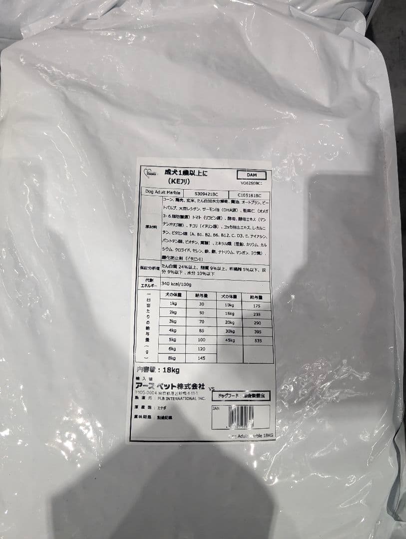 ファーストチョイスドッグフード ドライフード 18kg 成犬用