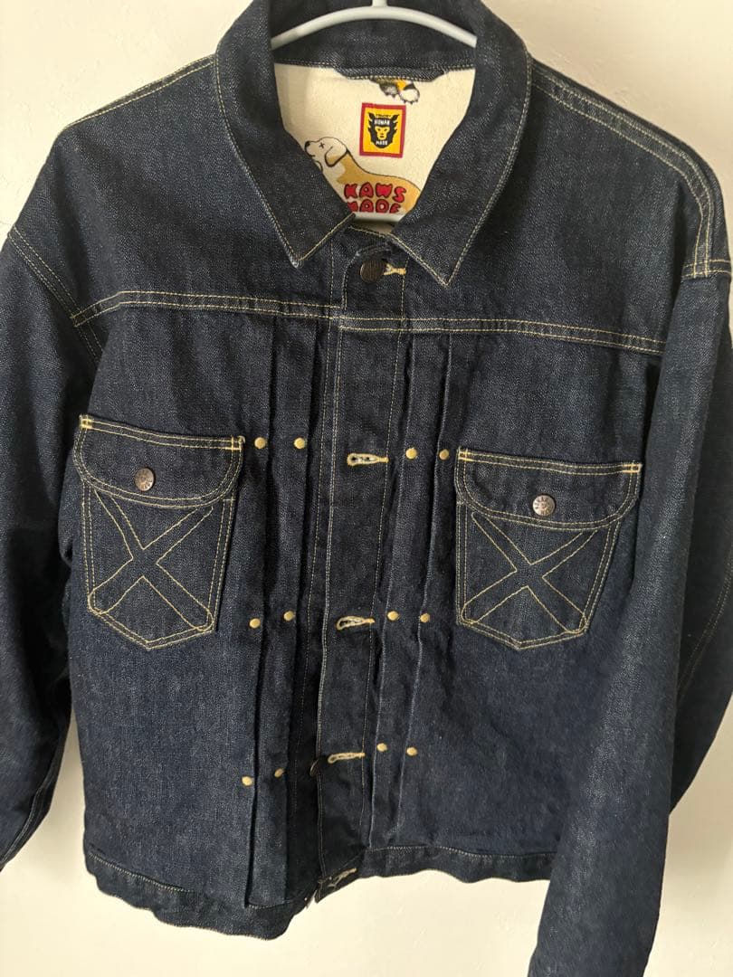 （早い者勝ち）Human Made kawsデニムジャケット Gジャン