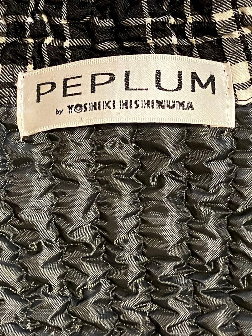 PEPLUM ヨシキヒシヌマ　黒白ギンガムチェックコート