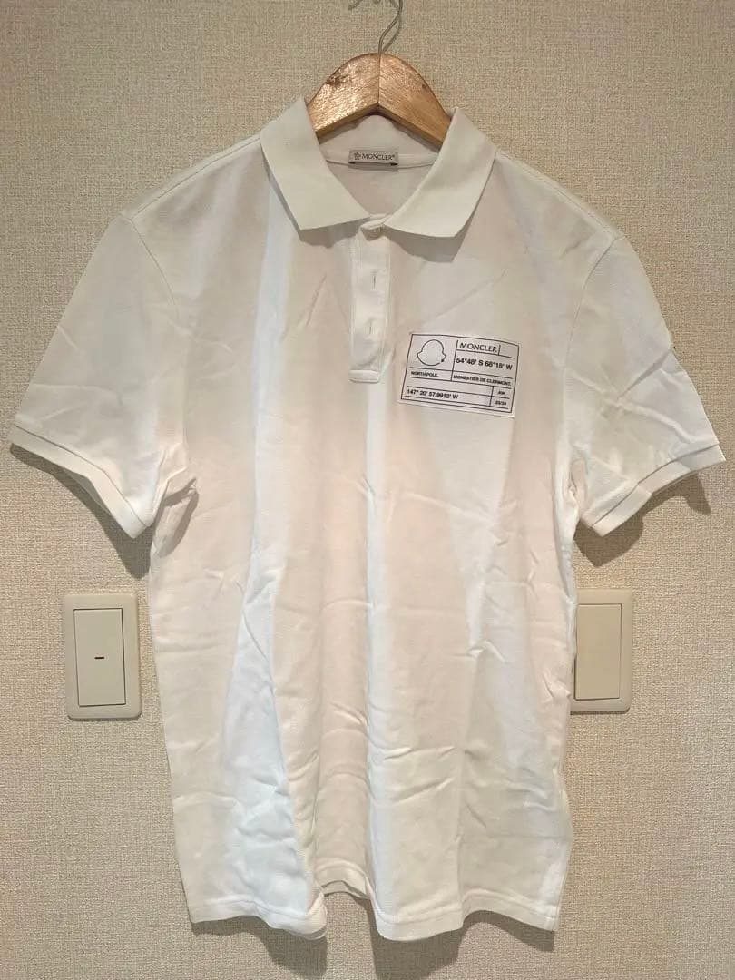 MONCLER ポロシャツ L ホワイト【美品】