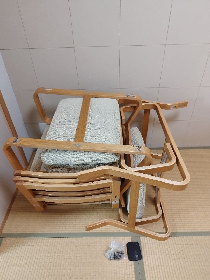 MUJI リビングでもダイニングでも使えるソファチェア オーク材