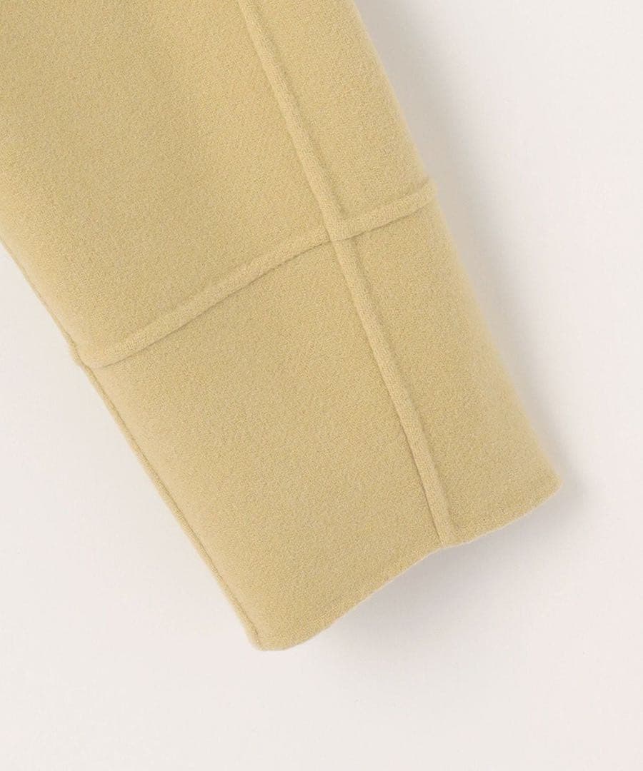 【美品】Naveメルトンリバー ステンカラークロップド コート イエロー 1