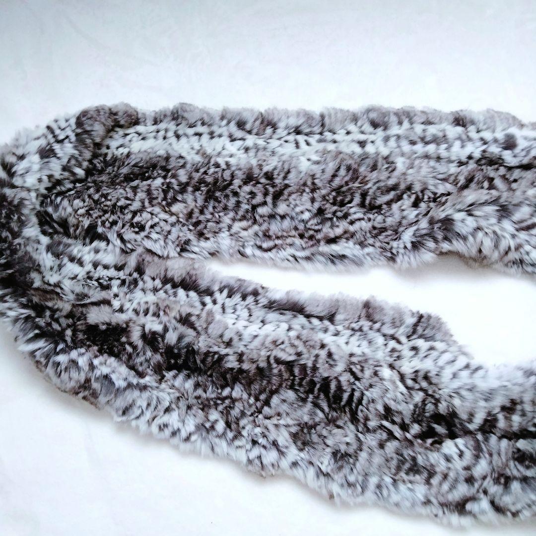 未使用タグ付き✨️ チンチラファー リアルファー マフラー