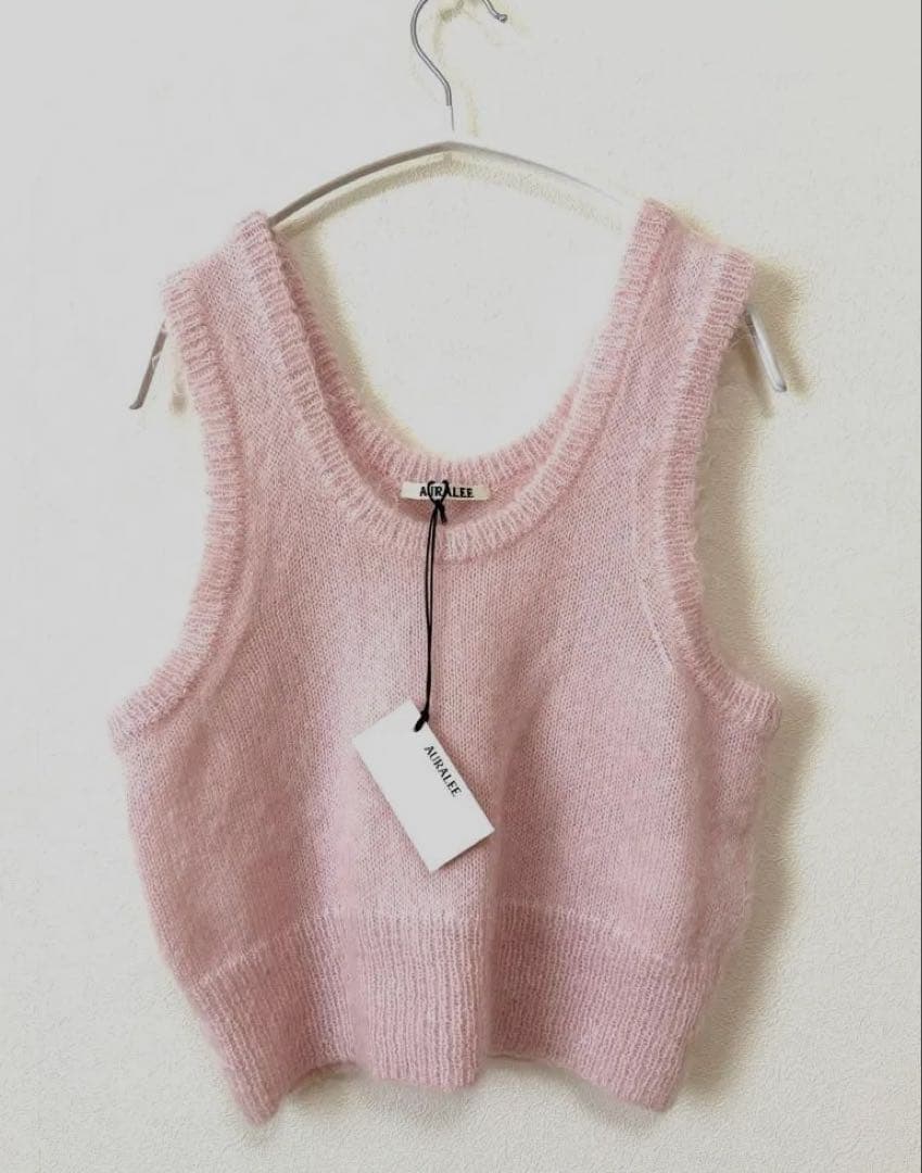 AURALEE ピンク ニットベスト サイズ2