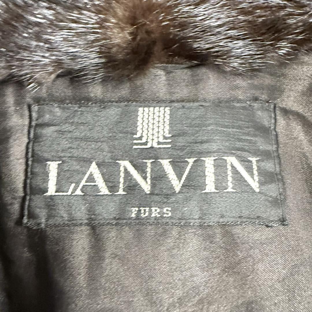 総丈112㎝ ランバン ブラックグラマ ミンク ファーコート XL相当 Aライン