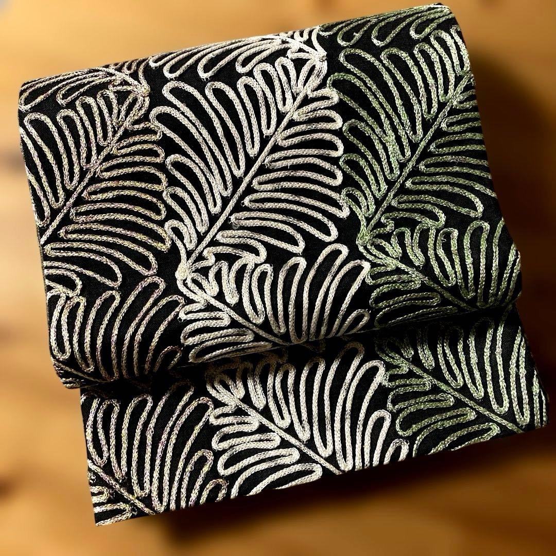 美品　洒落袋帯　無月製