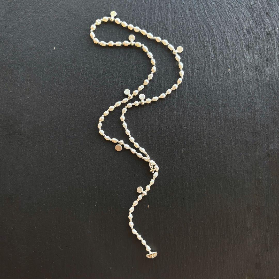 パール カレンシルバー ネックレス