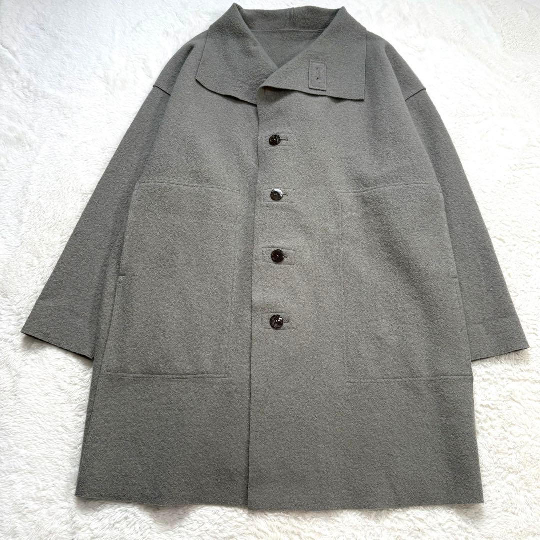 【美品】ヨーガンレール 縮絨ウールコート グレー フェルト地 メンズ可