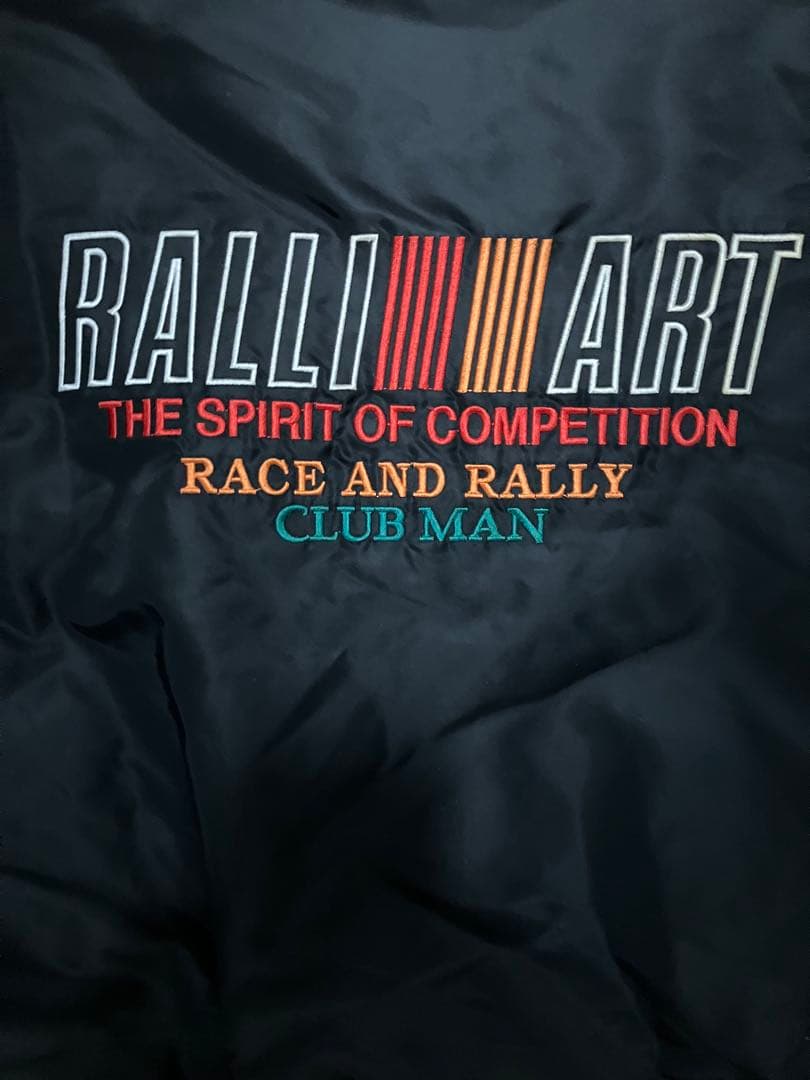 【★美品★希少品‼️】三菱ラリーアート‼️ロゴ刺繍ワッペンブルゾン スタジャン