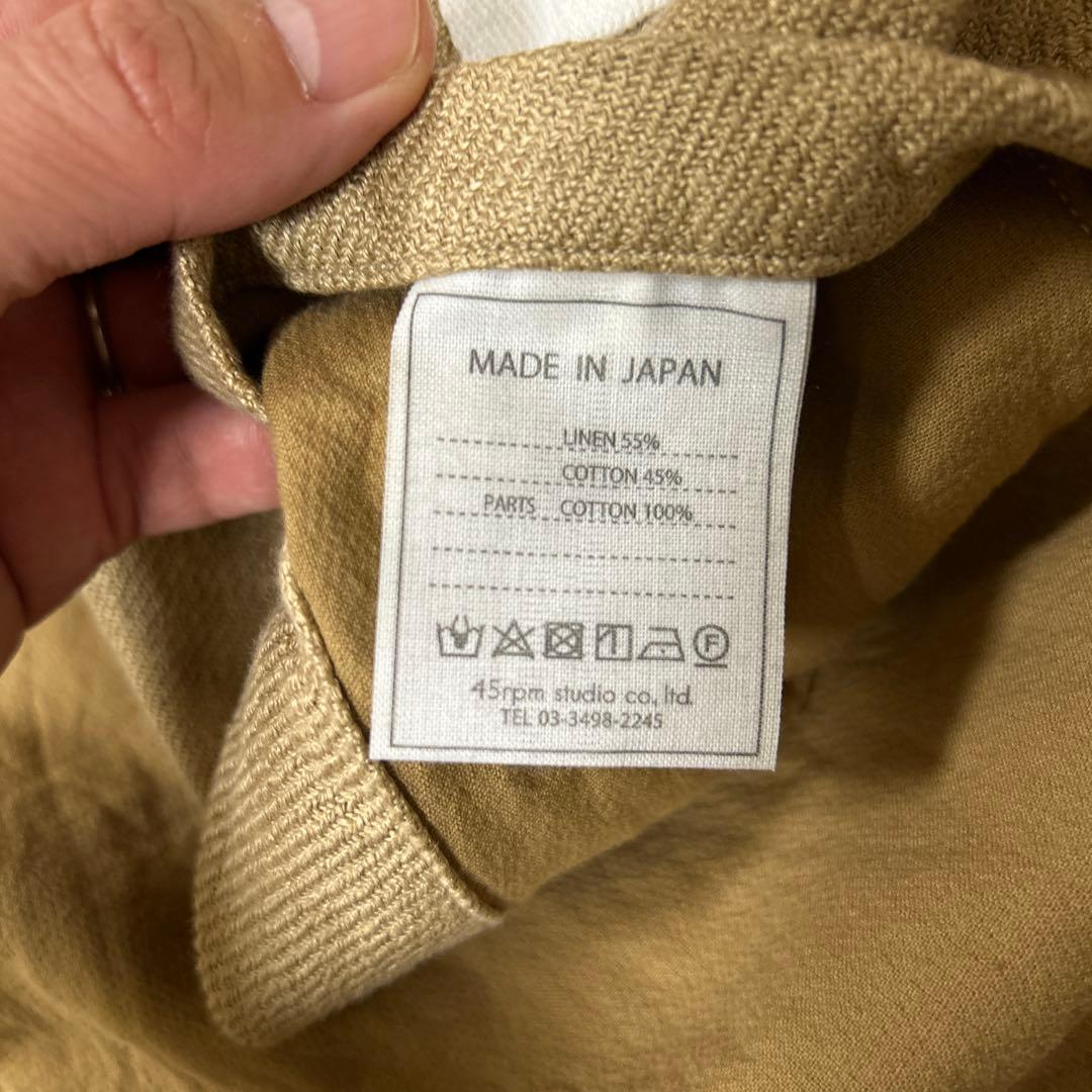 45r リネンコットンテーラードジャケット