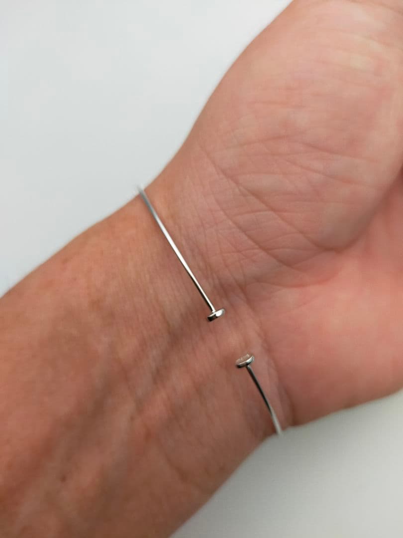 K14WG 14金 ホワイトゴールド 1ct ダイヤモンドバングル ブレスレット