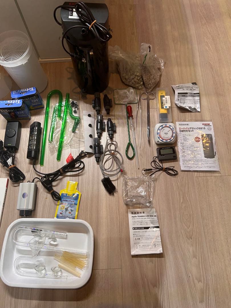 【アキ】水槽 フルセット 引き取り限定／CO2・LED・外部F付