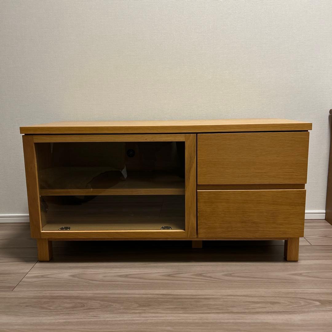 陶*木様 無印良品 オーク材 テレビ台 引き出し付き