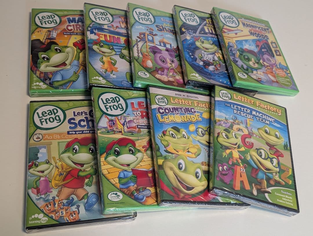 【9枚新品未開封　1枚開封済み】LeapFrog 10枚組 DVDセットパック