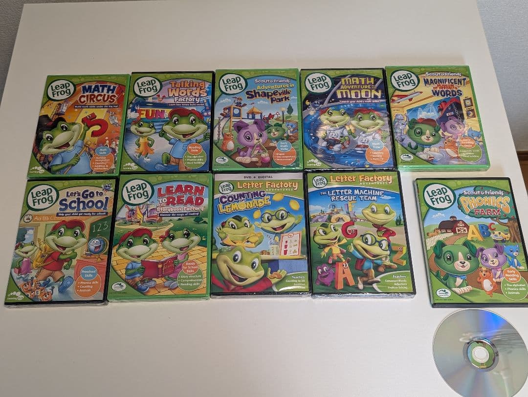【9枚新品未開封　1枚開封済み】LeapFrog 10枚組 DVDセットパック