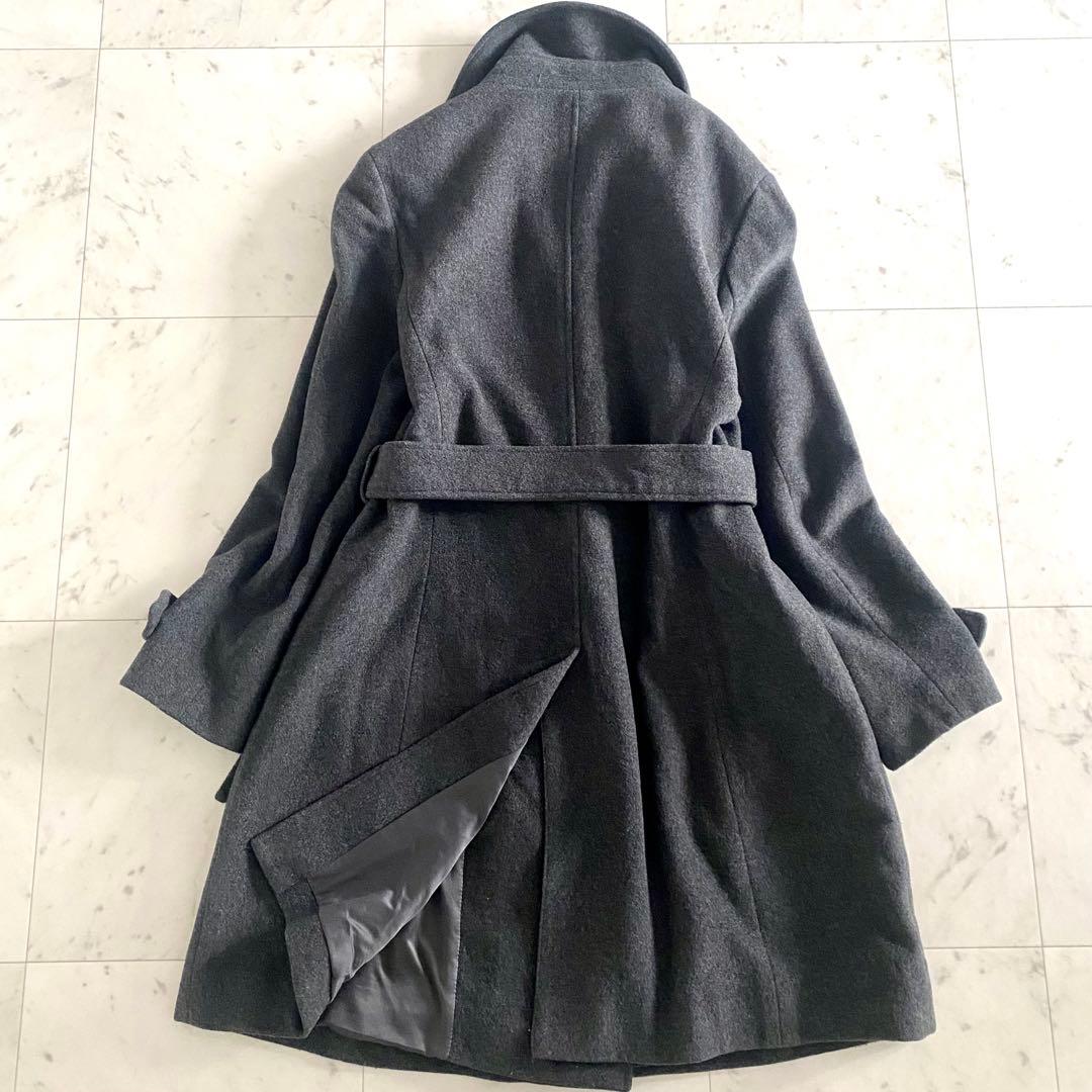 美品 ローレンラルフローレン カシミヤ混2WAY ウールトレンチコート L-LL