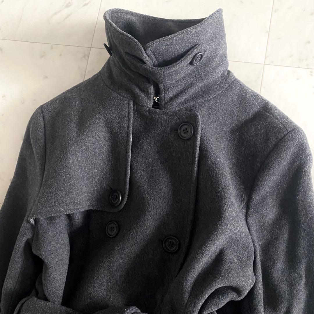 美品 ローレンラルフローレン カシミヤ混2WAY ウールトレンチコート L-LL