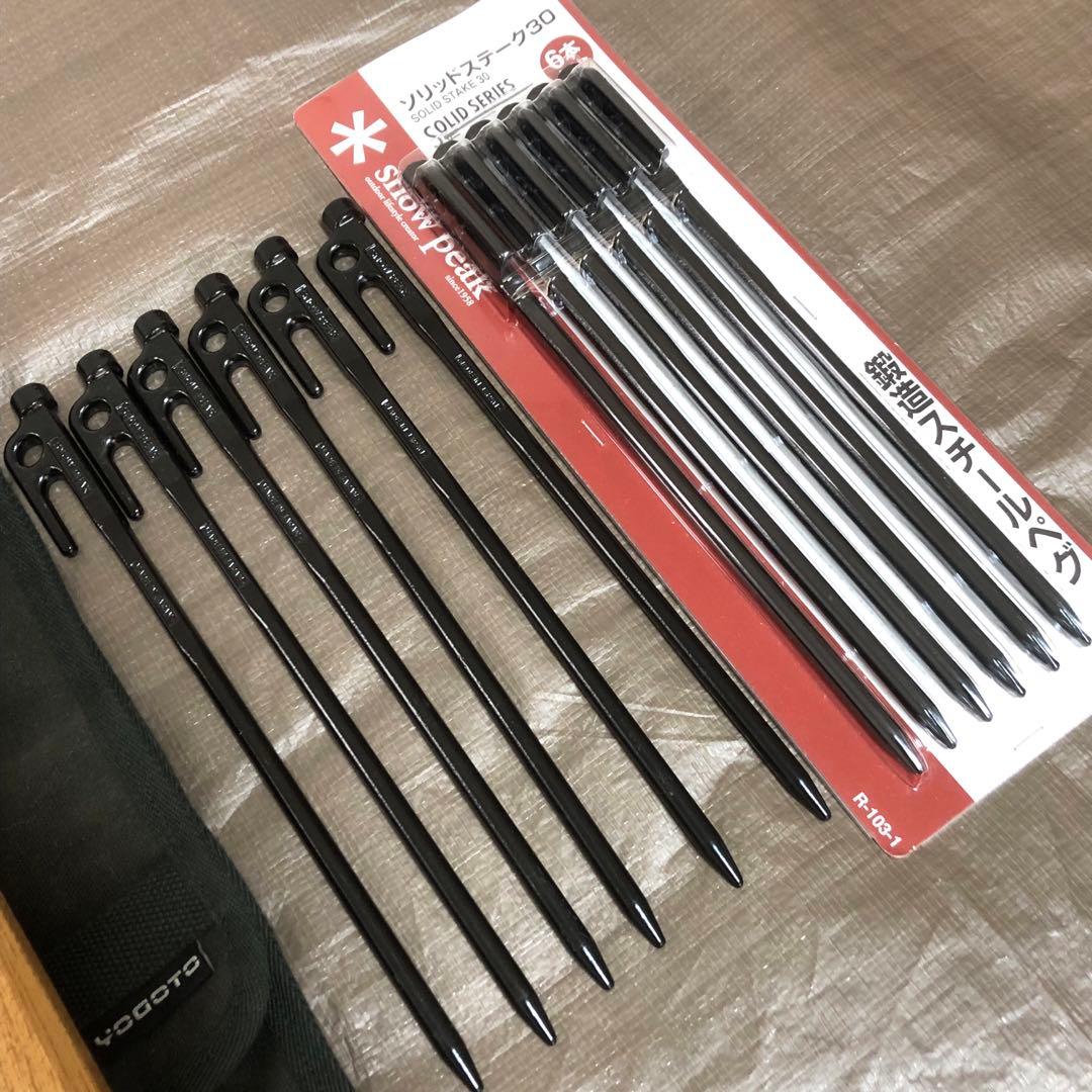 スノーピーク ソリッドステーク30 12本 ペグハンマーPRO.C 帆布ケース