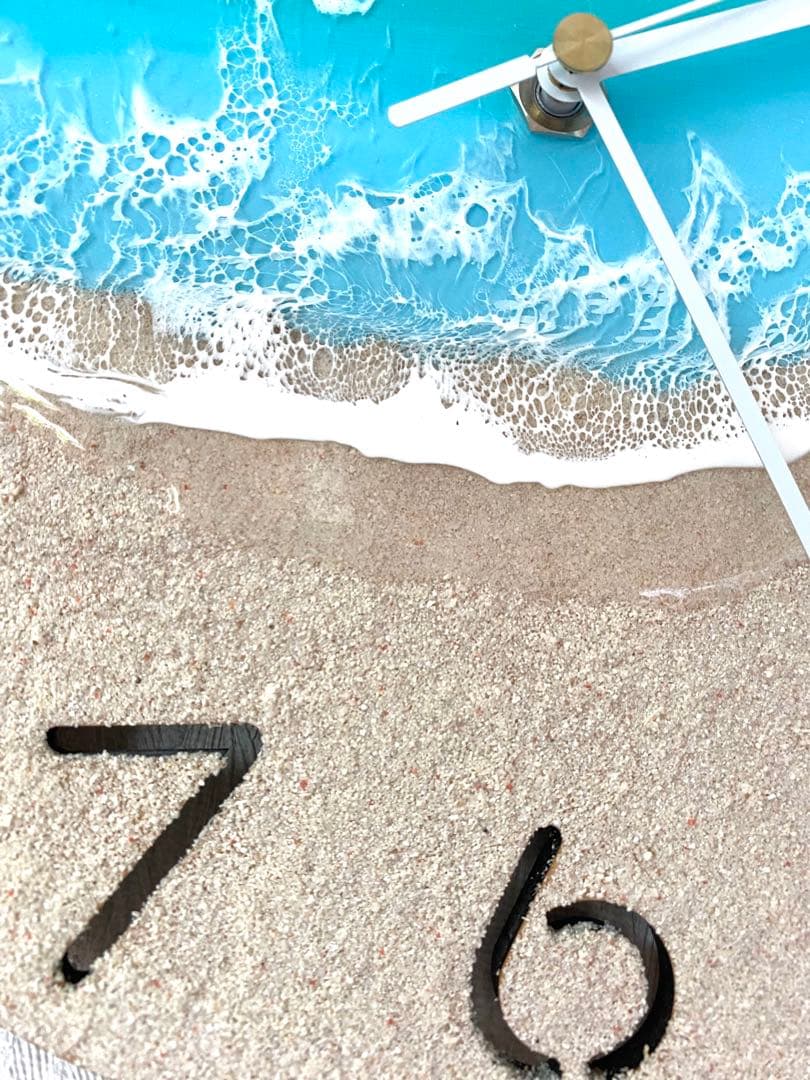 SALE！海レジンアート〜円型壁掛け時計 （アウトレット）