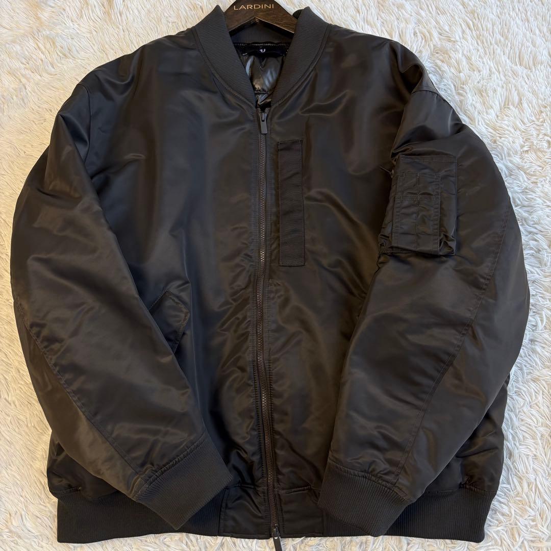 （美品） ユニクロ +J ハイブリッドダウンオーバーサイズ MA-1 ブルゾン