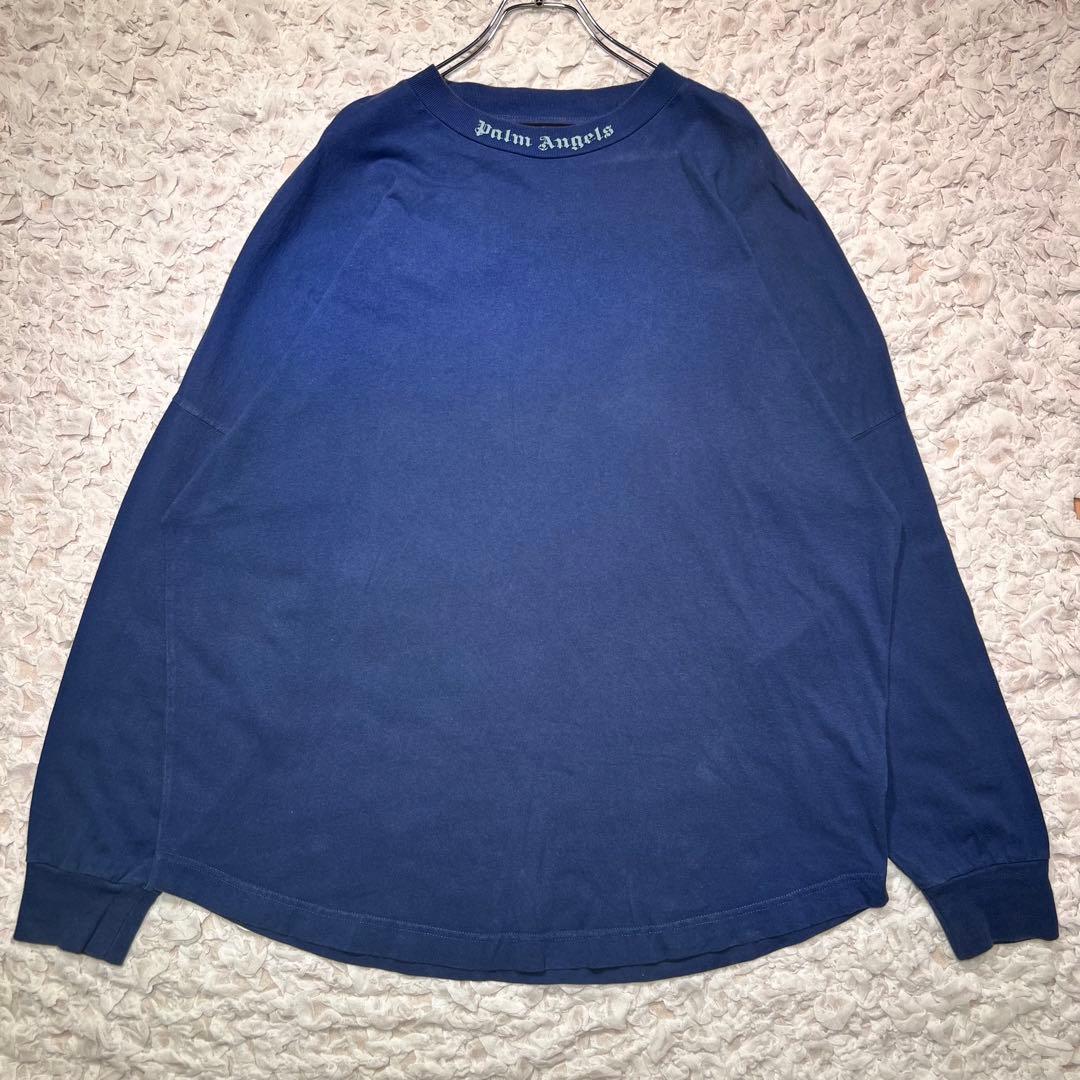 『希少カラー』　パームエンジェルス　完売　ロンT バックロゴ　紺　【XL】
