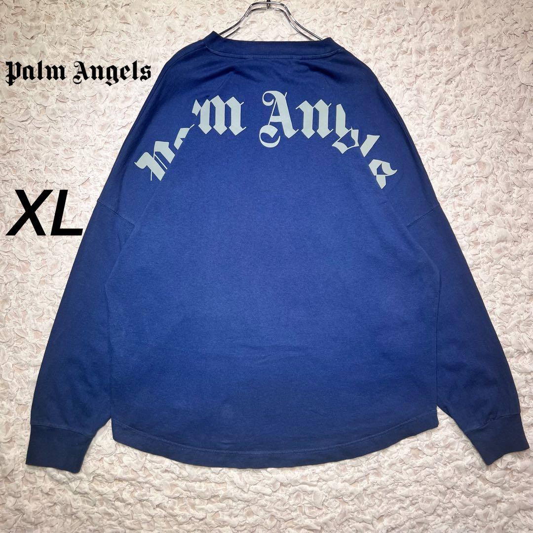 『希少カラー』　パームエンジェルス　完売　ロンT バックロゴ　紺　【XL】