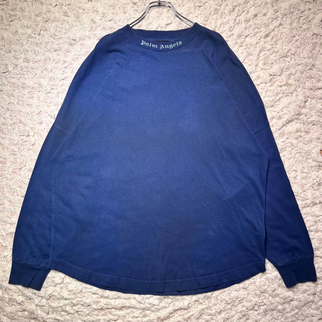 『希少カラー』　パームエンジェルス　完売　ロンT バックロゴ　紺　【XL】
