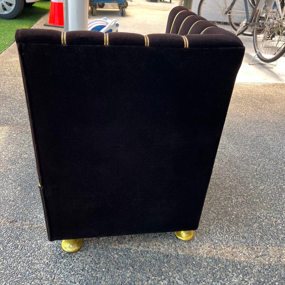 1人掛けソファー　オットマン付　クラブ風　ホテルラウンジ　昭和レトロ