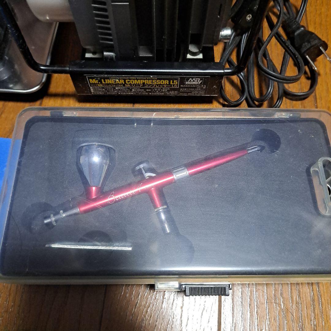 リニアコンプレッサーL5 　レギュレーター&　エアブラシ2本セット